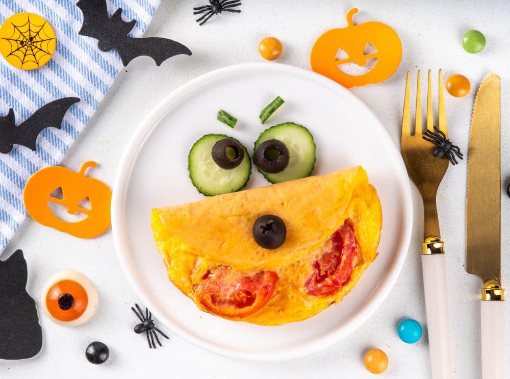 Skummel omelett til halloween